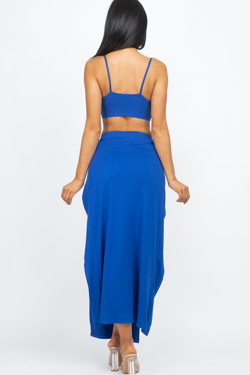 Bra top and side slit maxi skirt (CAPELLA)