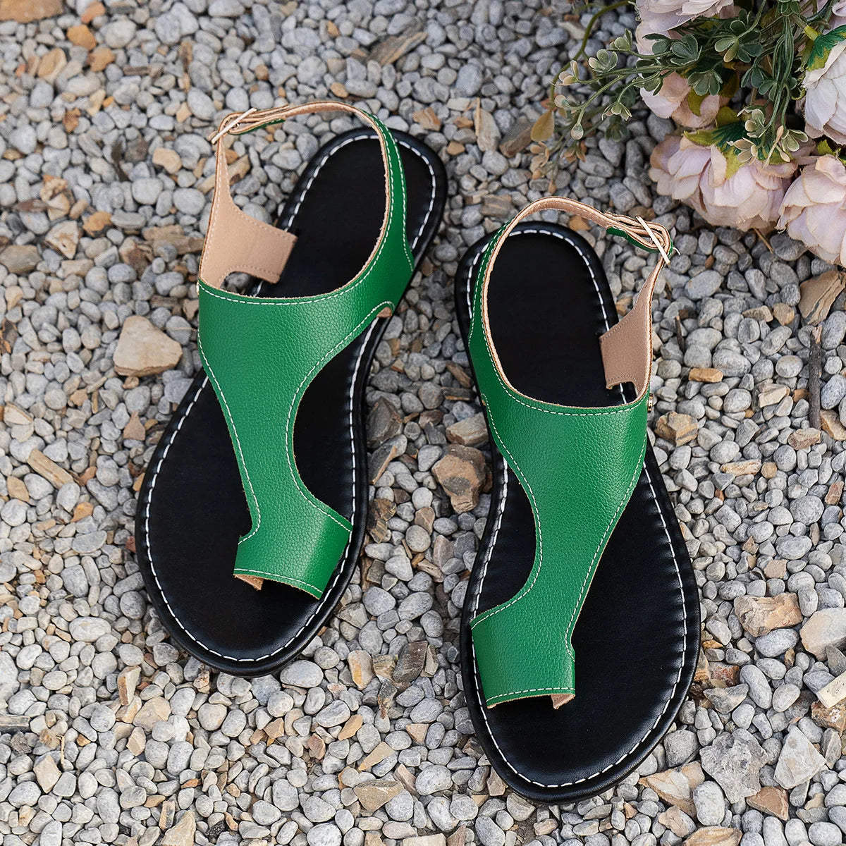 Flat Slide Sandals - Soft Sole Beach Sandals